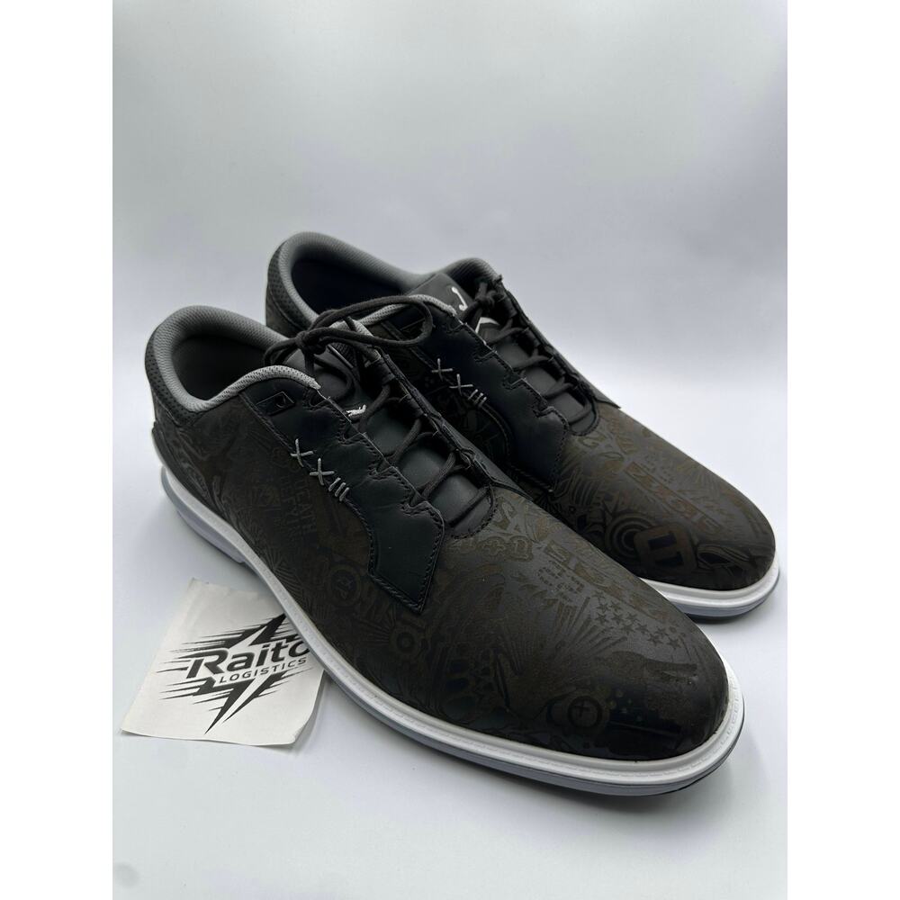 Mens Size 15 Jordan Golf Shoes ADG 5 Plain Toe Lace Up Brown Printed FQ6642-003